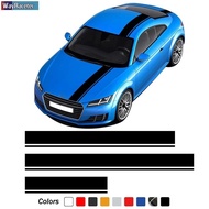 Car Hood Decal Engine Cover Roof Top Rear Trunk Body Kit Stripes Stickers For Audi TT MK1 MK2 MK3 8N