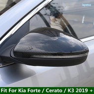 Rearview Mirror Decoration Shell Ox Horn Blade Decoration Cover Trim Fit For Kia Forte / Cerato / K3