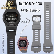 F6DY [Please Look for the Model] Adapt to g-sho Resin GBD-200-1AGBD-200RD-4 Small Square Watch Strap
