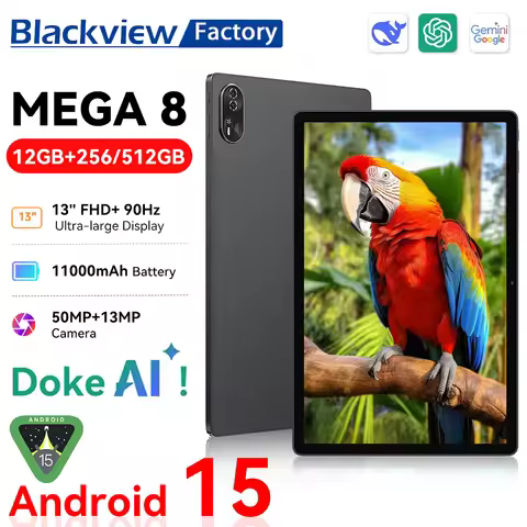 2025 NEW Blackview MEGA 8 Tablet Unisoc T620 90Hz FHD+ Display 12GB+24GB RAM 512GB ROM 11000mAh Batt