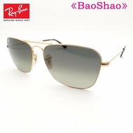 [Original] Casual RayBan 3136 fashion 181/71 caravan gray Gold new authentic Made in Italy sunglasse