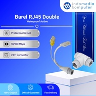 Barrel RJ45 2 IN 1Waterproof Outdoor RJ45 Connector Double Waterproof Barrel RJ45 2 IN 1