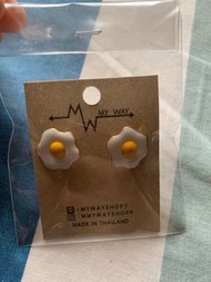 泰國製可愛雞蛋荷包蛋煎蛋耳環