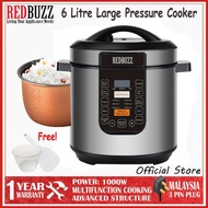 REDBUZZ Electric Pressure Cooker  6.0L Large Capacity Cooker Pot Electric Rice Cooker