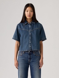 เสื้อเชิ้ตผู้หญิง Levis® Womens Logan Short-Sleeve Denim Shirt