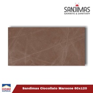 Granit Dinding/Lantai Glossy Sandimas Cioccolato Maroone 60x120