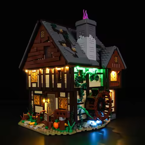 No Model LED Lighting Set Suitable for LEGO Disney Hocus Pocus The Sanderson Sisters Cottage 21341 B