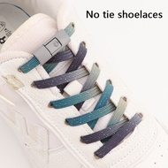 Colorful Press Lock Shoe Laces Without Ties Shoelace Elastic Laces Sneakers Glitter No Tie Shoelaces