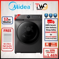 Midea 10KG / 12KG  Front Load Washing Machine BLDC Inverter Steam Washer Mesin Basuh MF200W100WB MF2