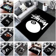 Stussy logo print rug, home decor mat for living room and bedroom, bathroom absorbent and non-slip m
