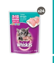 Pouch Whiskas Junior 85g - Whiskas Sachet Junior Tuna (24 pcs)