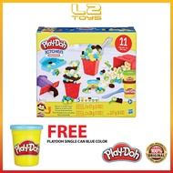 Play-Doh Kitchen Creations Popcorn ‘n Candy Playset, Play Food Set with 11 Pieces and 5 Colors, Kids