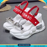 HNK STORE - SANDALS SIMPLE SLOPWanita SYNTHETIC MATERIALELEGAN KK 43
