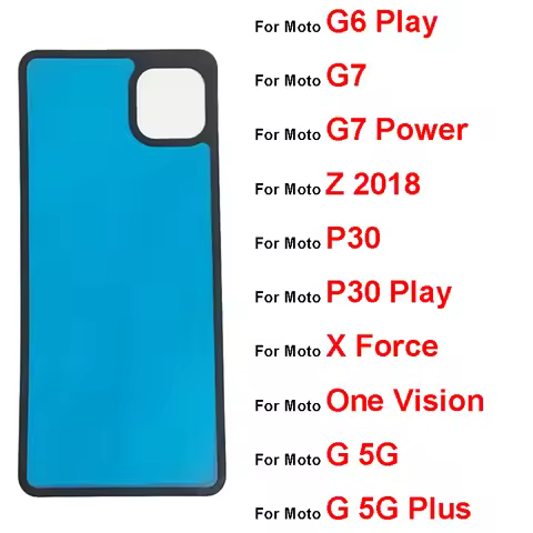 Back Battery Cover Door Adhesive Sticker For Moto P30 Play X Force One Vision One 5G Ace G 5G Z 2018