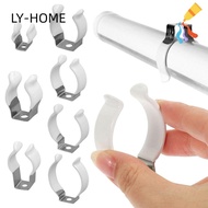 LIAOYING 5Pcs Spring Terry Clip, With Rubber Protection Fixing Clips Lamp Tube Clip, Durable Base To