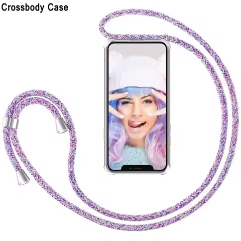 Lanyard Case for Xiaomi Redmi 15 15C 14C 13 13C Crossbody Strap Necklace Shockproof Transparent Cove