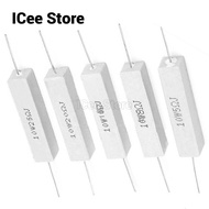 5Pcs 10W Cement Resistor 0.1R-10K 0.5R 1R 2R 3R 5R 8R 10R 15R 20R 25R 30R 47R 50R 100R 1K 3K 10K Ohm
