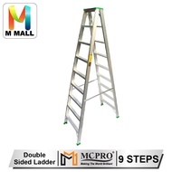 MCPRO Aluminium Double Sided Ladder 9 Steps Tangga