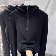 ผู้หญิง มีฮู้ด ผ้าขนแกะ เสื้อสเว็ตเชิ้ต สีบริสุทธิ์ ไซส์ใหญ่ หลวม ลำลอง พรางหุ่น เสื้อผ้ากํามะหยี่ ซ