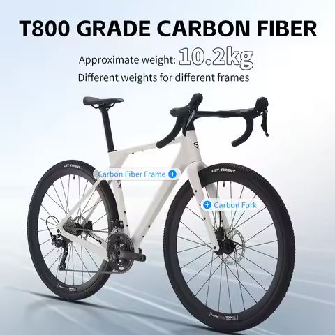 SAVA S6 Carbon Fiber Gravel Road Bike All Terrain Applicable Pure Oil Disc Road Bike Race Bike with 
