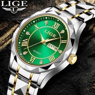 LIGE Men Watch Waterproof Fashion Luminous Date Stainless Steel Quartz Wristwatch