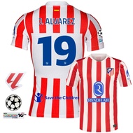 2025/26 Madrid Fans Edition Men'S Home Shor Sleeves Football Jersey T-Shirt With #19 J. ALVAREZ