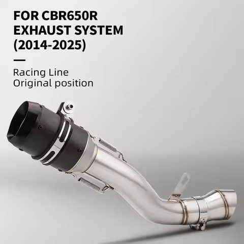 For 2014-2025 CBR650 CBR650R CB650R Motorcycle Exhaust Escape 60mm Muffler Link Pipe