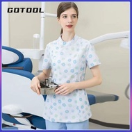 【GOTOOL】Scrub Suit Baju Short sleeve Hospital Uniform Cotton set Nurse sleeved Stomatological Dental Confinement Center Medical Flower Set