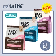 Cature Easy Farm Raw Coated Kibble Chicken/Fish/Lamb (1.5kg) Grain Free All Life Stages Cat Dry Food