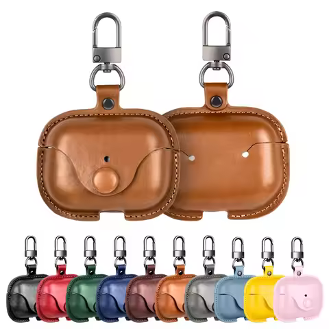 For Airpods Pro 2 Case Shockproof Accessories Leather Buckle airpod pro2 Earphone Cases For Apple Ai