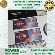 AMD ryzen 7 radeon vega graphics stiker laptop komputer