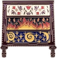 ACOTAR Feyre's Dresser Court Thorn Roses Book Fantasy Series 1.8" Enamel Pin Badge, 1.8 Inches, enam