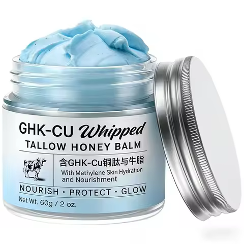 2026Blue Balm Moisturizer with GHK-Cu Copper Peptides & Beef Tallow: Manuka Honey Care for Mature Dr