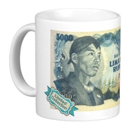 Mug Uang Kuno 5000 rupiah sudirman - Mug Souvenir