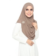 ELEGANT TUDUNG SHAWL INSTANT 2LOOP TOFFEE