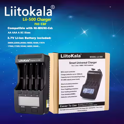 LiitoKala Lii-500 Lii-S12 Lii-600 Lii-202 Lii-S8 Lii-402 Lii-M4 Lii-M4S Battery Charger 18650 26650 