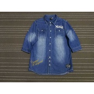 Norton Motorcycle denim button up L