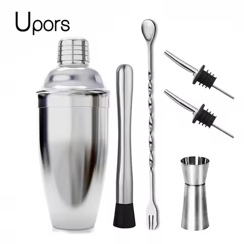 UPORS Stainless Steel Cocktail Shaker Mixer Wine Martini Boston Shaker For Bartender Drink Party Bar
