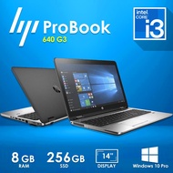 HP ProBook 640 G3 14" Business Laptop, Intel Dual Core i3-7th Gen, 8GB RAM 256GB SSD, FHD Display, Windows 10 Pro