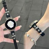 1 Pc 18mm 20mm 22mm Star PU Loop Strap Compatible With Samsung Galaxy Watch 7 5 Band 6 4 40mm 42mm 4