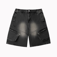 Quần short jeans ống rộng quần bò nam nữ Local Brand Chính Hãng City Cycle Quần short jeans Style Bo