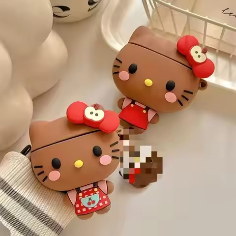 Earphone Case For Airpods Por3 Pro2 Pro Airpods 4 3 2 1 3D Cartoon Chef Hello Kitty Soft Silicone Pr