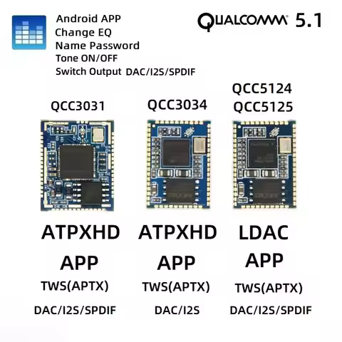 APP change name password EQ QCC5124 QCC5125 LDAC Bluetooth 5.1 Qualcomm QCC3031 QCC3034 APTXHD decod