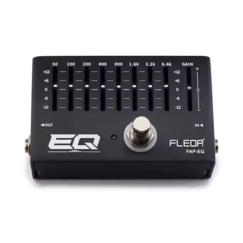 FLEOR FAP-EQ Pedal Guitar Equalizer 8-Band EQ Effects Pedal