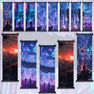 Cyberpunk City Wallpaper Wall Artwork Canvas Painting Picture Print Home Decoration Art Gaming Room 