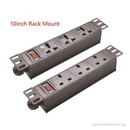 10inch Rack Mount PDU power strip distribution unit,3Ways Socket Switch,2-meter cable