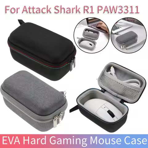Gaming Mouse Case Travel Carrying Box Hard Shell Case for Attack Shark R1 PAW3311 for DAREU A950 Wir