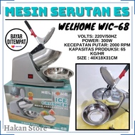 Mesin Serut Es Batu Ice Crusher Mesin Es Serut Listrik Welhome Wic-68 2 Mata Pisau | mesin serut es / alat penghancur es / mesin giling es / Ice Crusher dengan Pisau Ganda Welhome Wic 68 | HKN