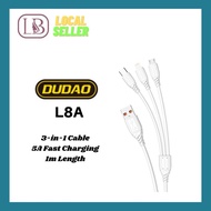 DUDAO 3IN1 5A Fast Charging Cable - L8A