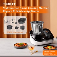 TOKIT Omni Cook Robot All-in-1 Cooker with 21 Cooking Functions Built-in 7'' Touch Screen Guided Rec